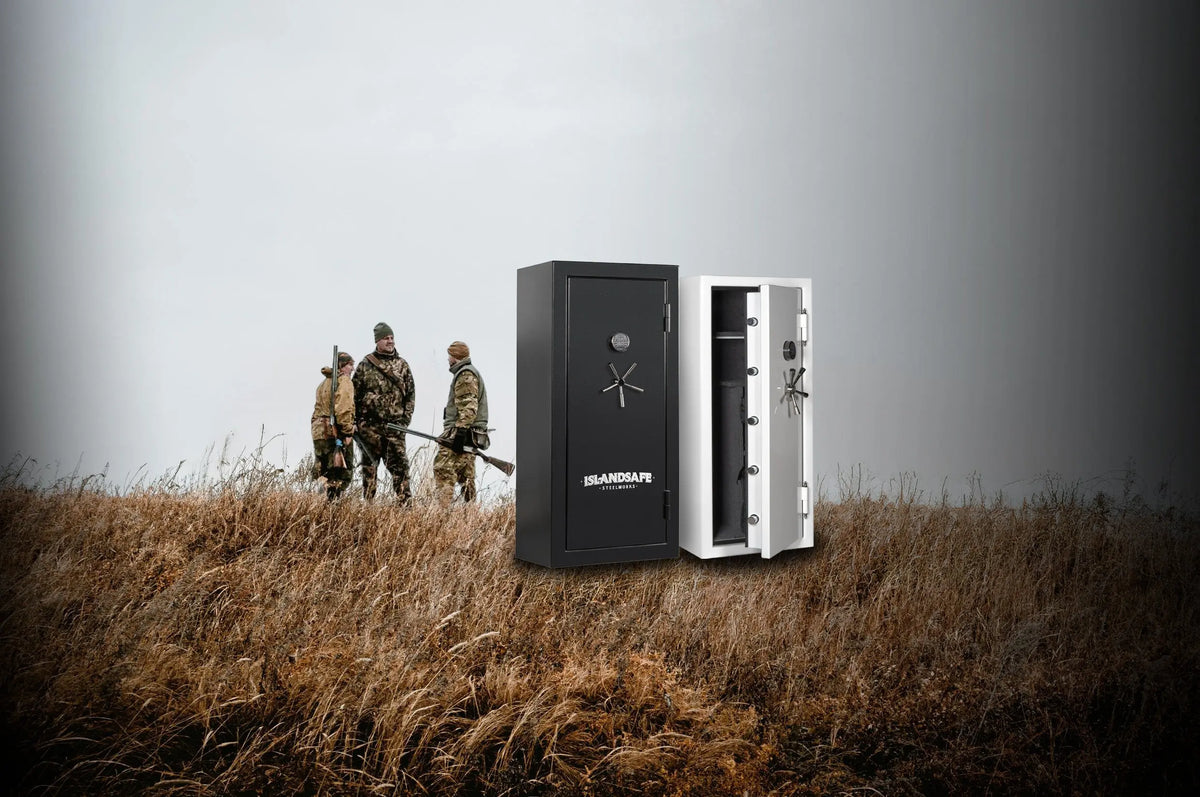 Fireproof gun safe protecting firearms and valuables during summer fire season