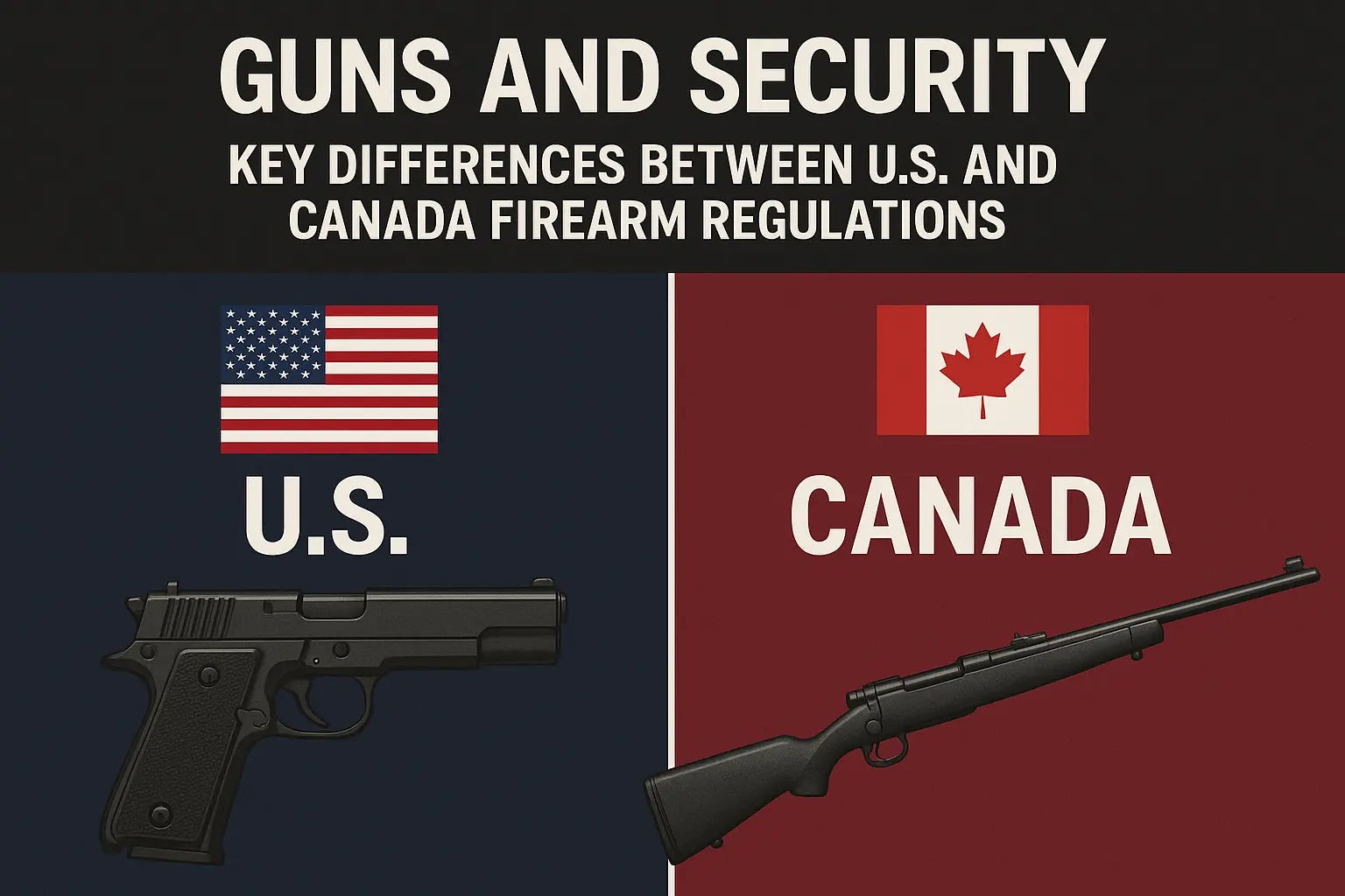 Guns-and-Security-U.S.-vs.-Canada-Regulations by ISLANDSAFE | The best safes for valuables protection