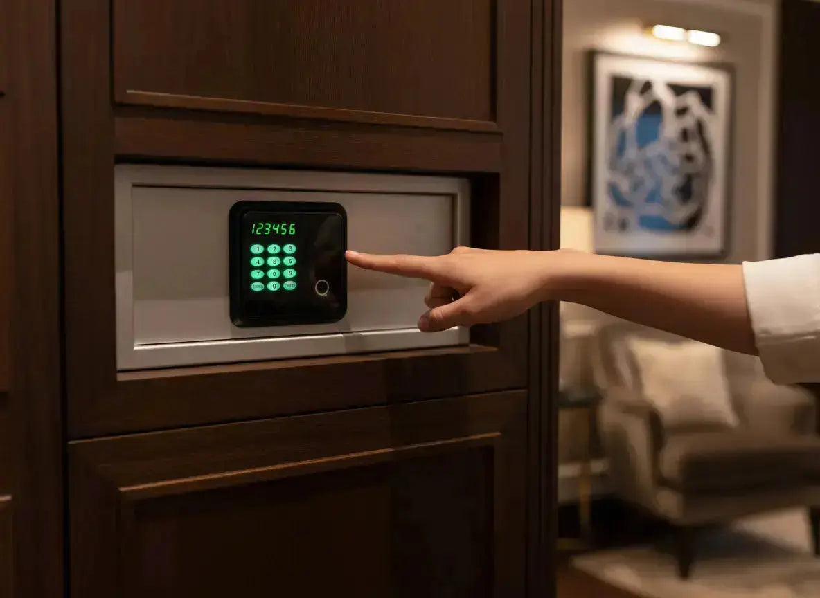 Why Hotel Safes Use “Guest-Set Code” — And What That Means for Your Security by ISLANDSAFE | The best safes for valuables protection