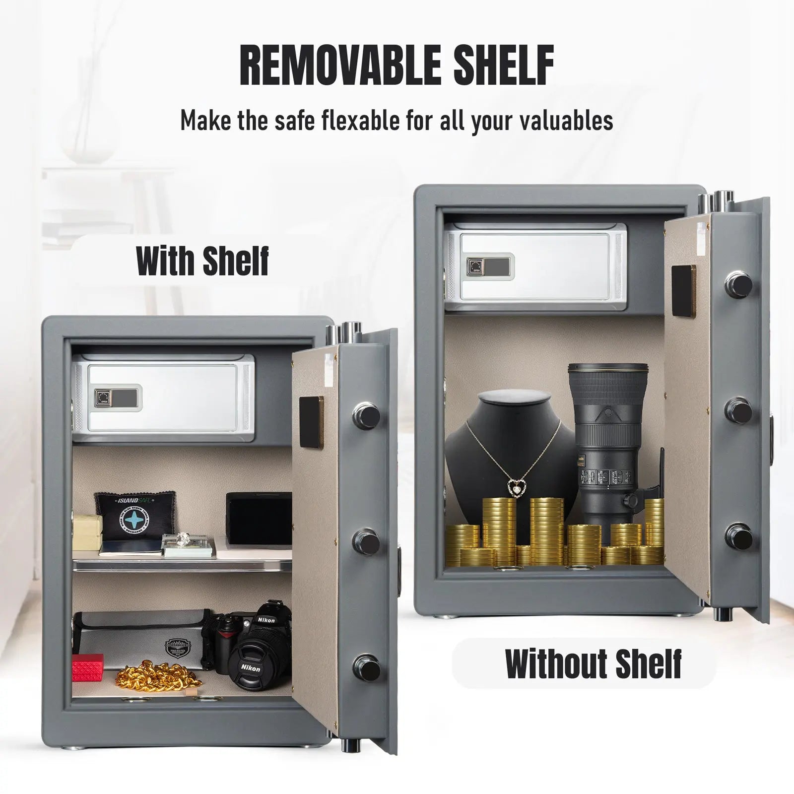 Biometric R Safe EliteShield Large Biometric Safe - ISLANDSAFE| Home safes for