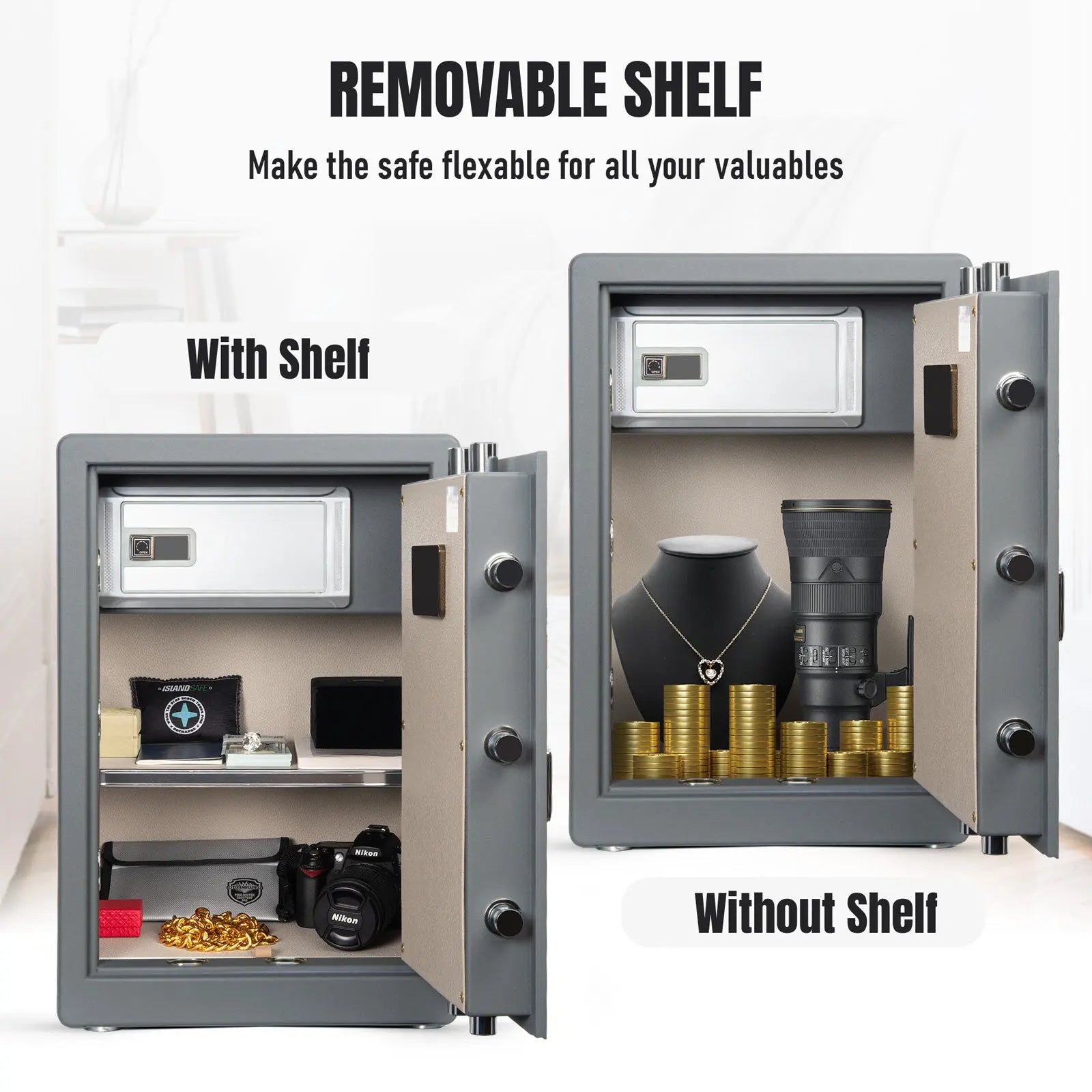 EliteShield Large Biometric Safe by Islandsafe | The best safes for valuables protection