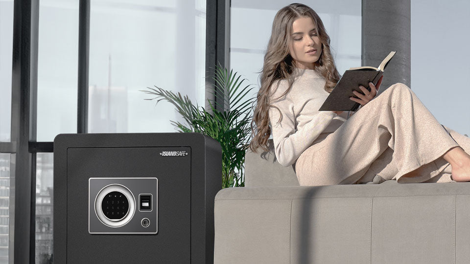 Fingerprint home safe for woman