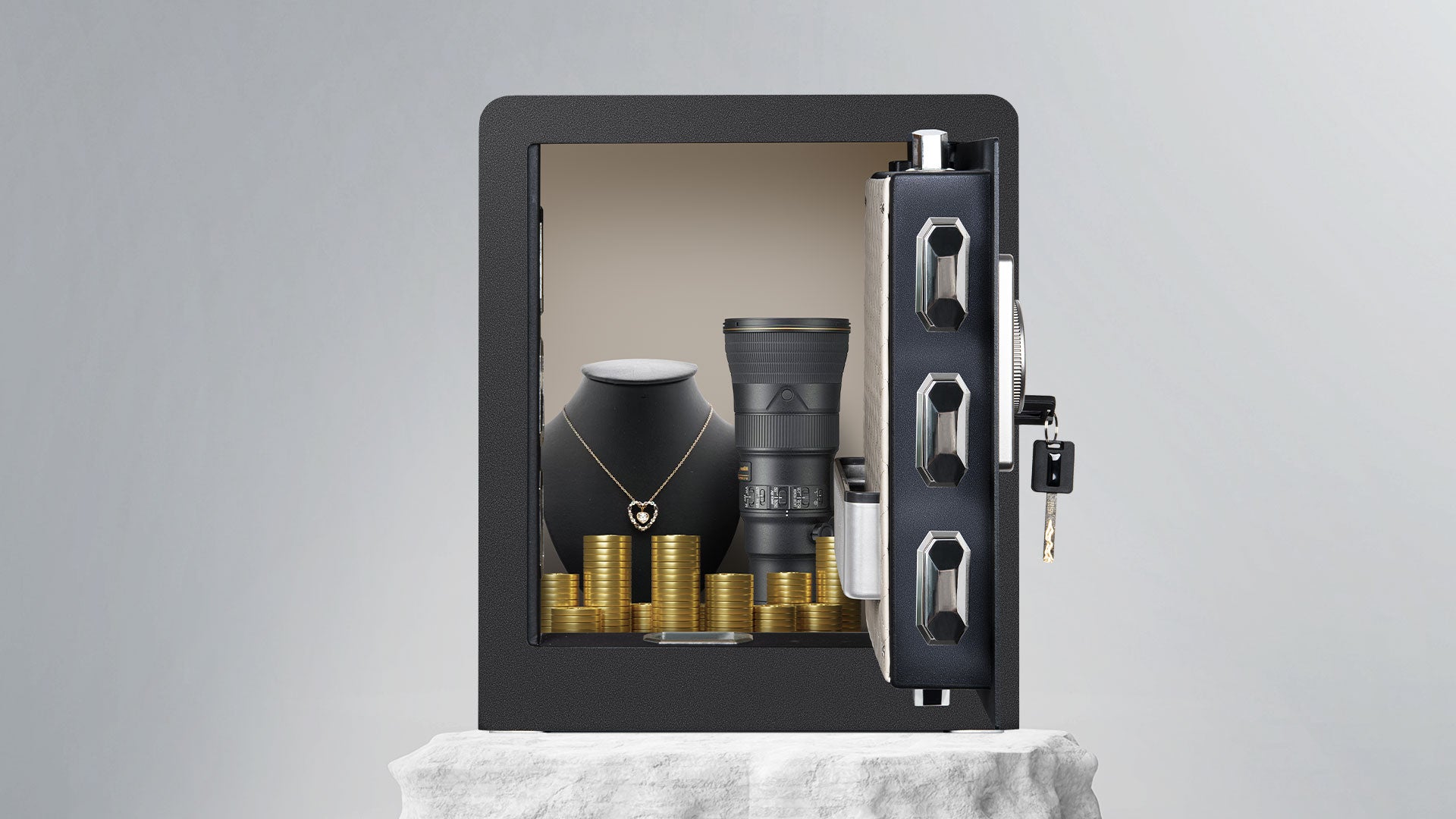 Large Fingerprint home safe 