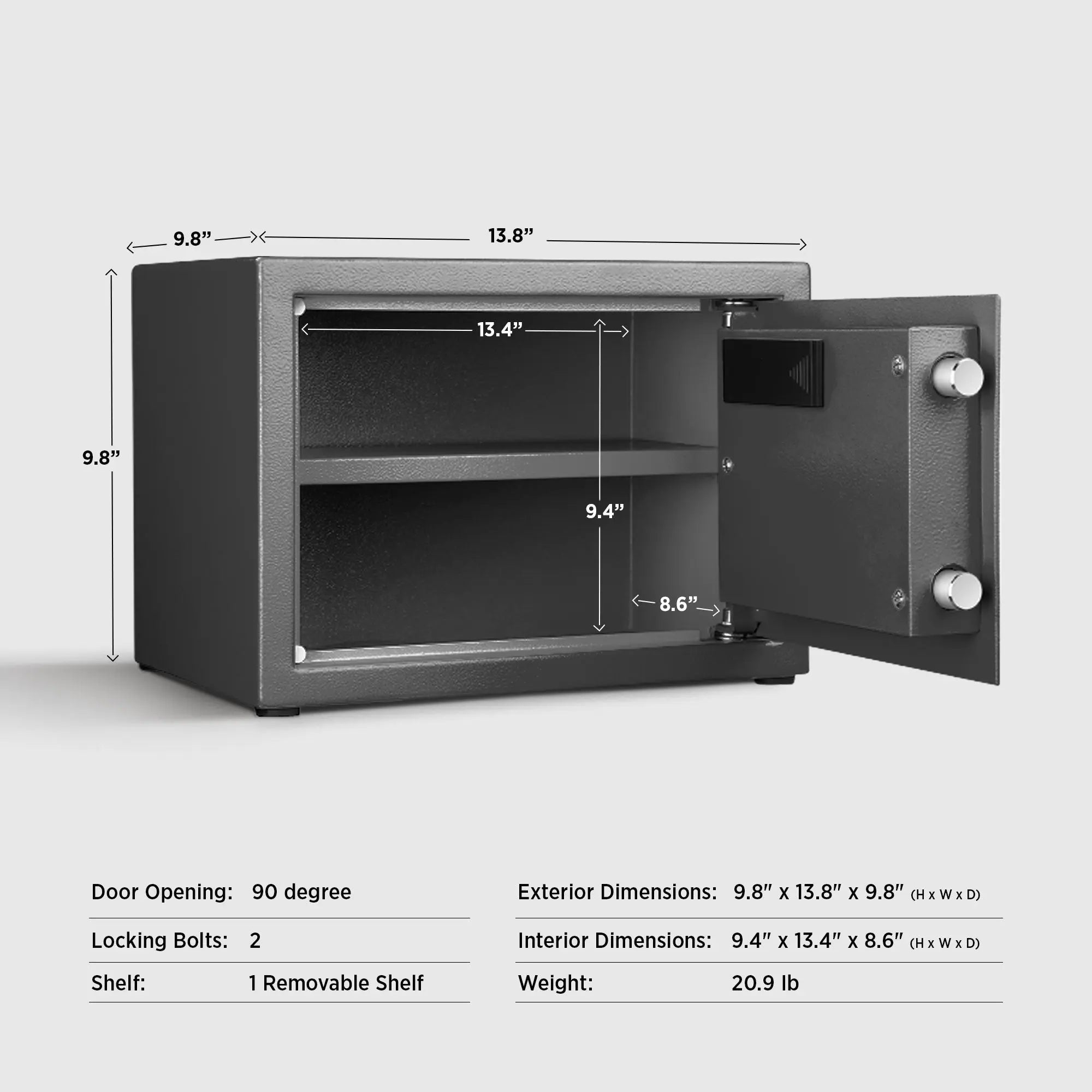 Moderno Versatile Home Safe Sleek, Compact Security - ISLANDSAFE