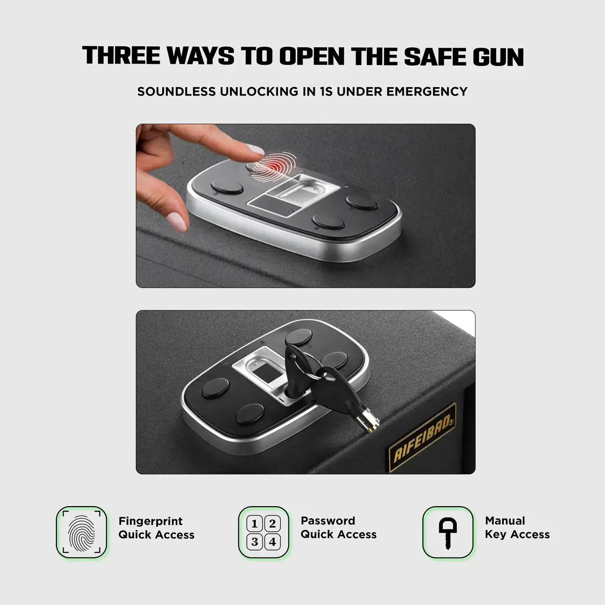 QuickPrint Fast-Access Pistol Safe by ISLANDSAFE | The best safes for valuables protection