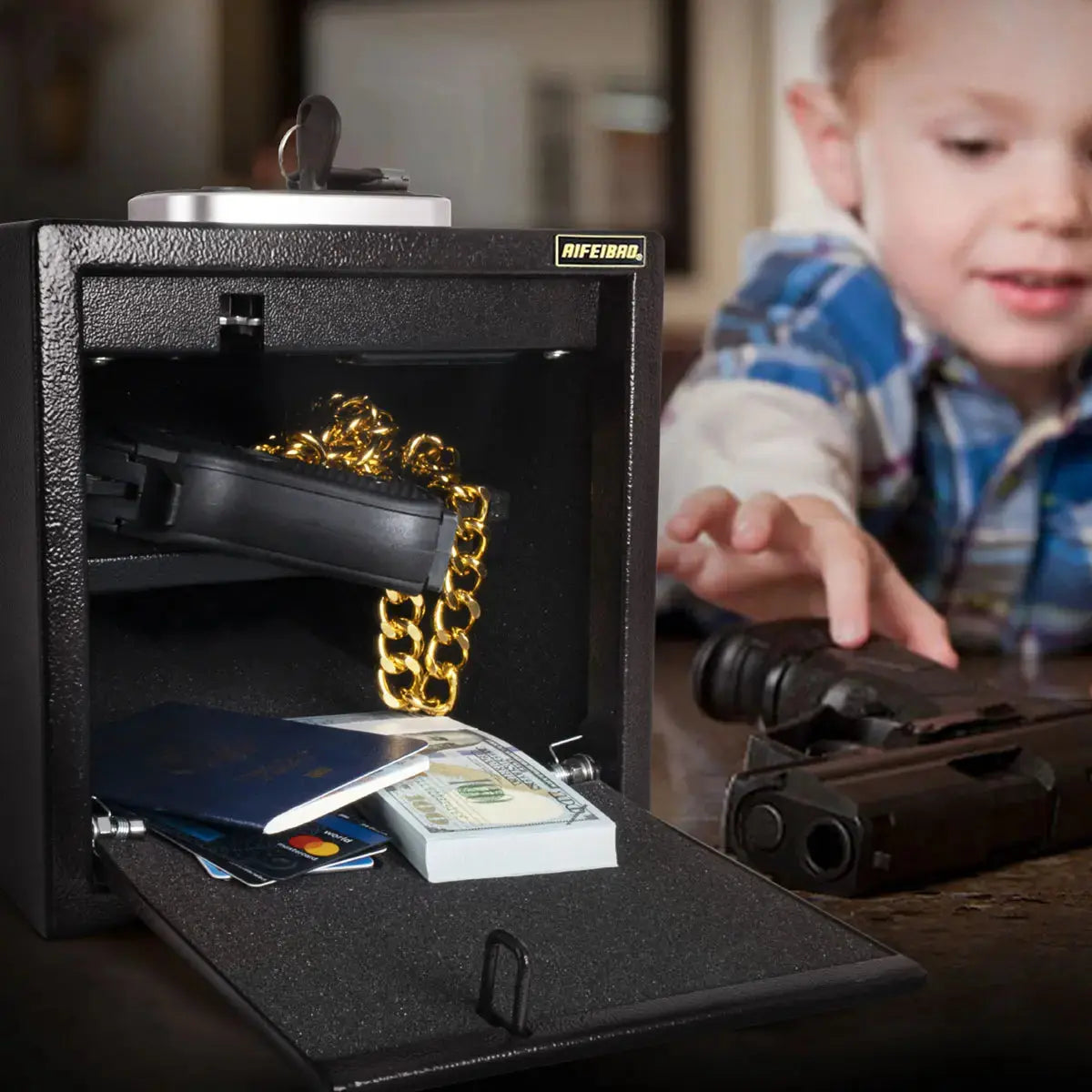 QuickPrint Fast-Access Pistol Safe by ISLANDSAFE | The best safes for valuables protection