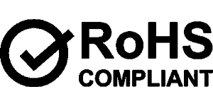 A logo showing we are RoHS compliant